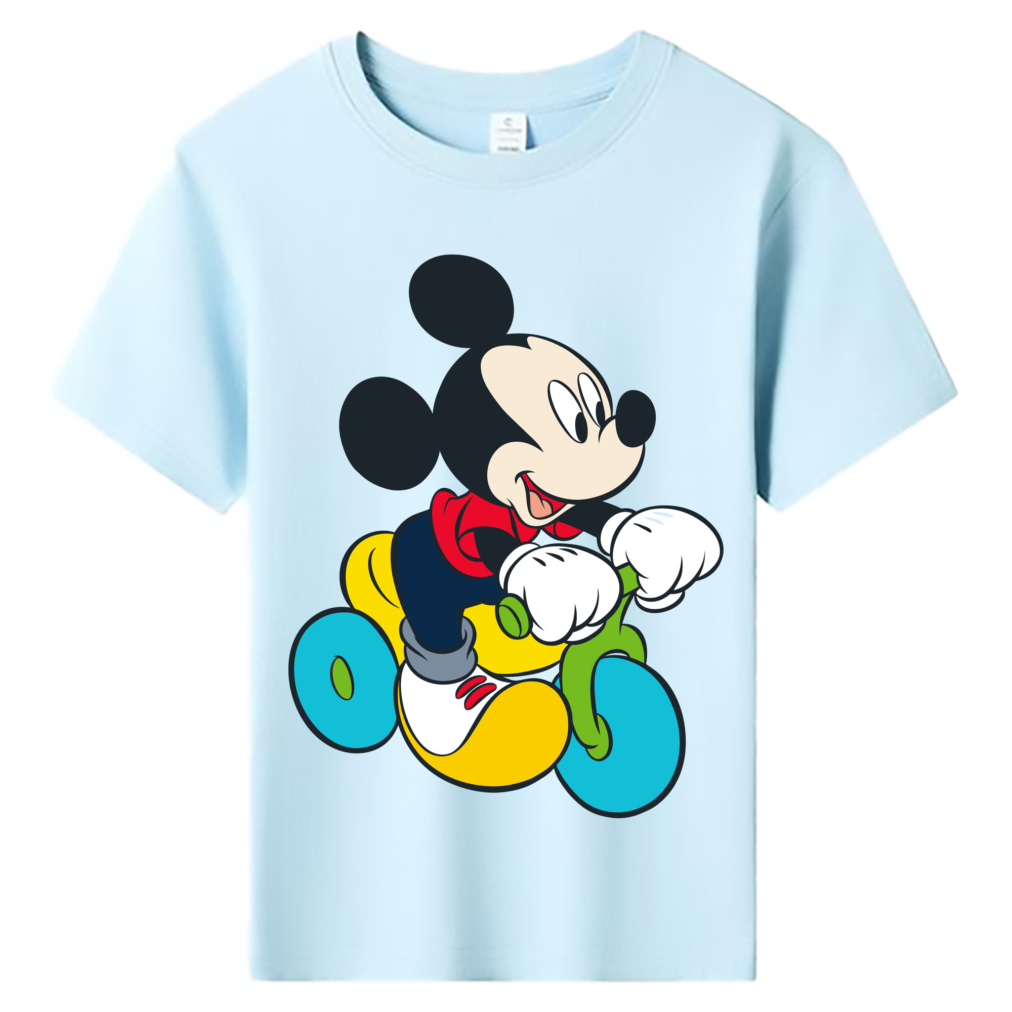 ミッキーマウス Mickey Mouse 綿100％キッズTシャツ（フロントプリント）
